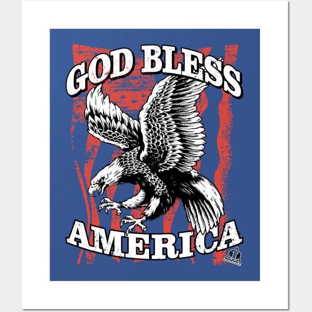 GOD BLESS AMERICA Wall Art by ejsulu